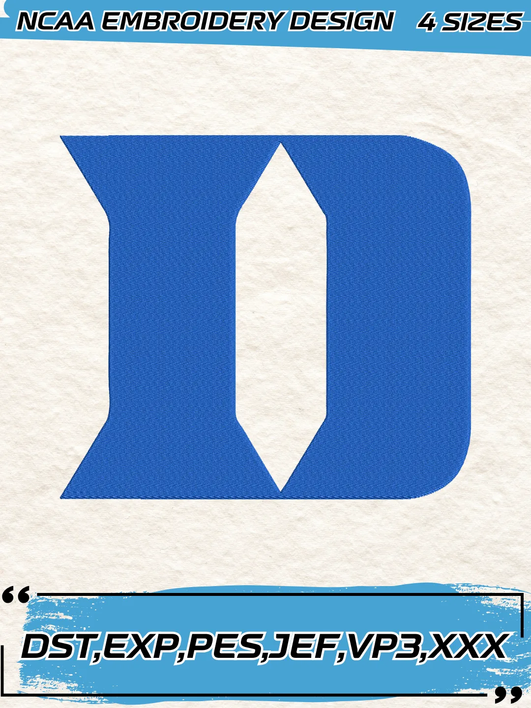 Duke Blue Devils Embroidery Design,NCAA Logo Embroidery Design,Machine ...