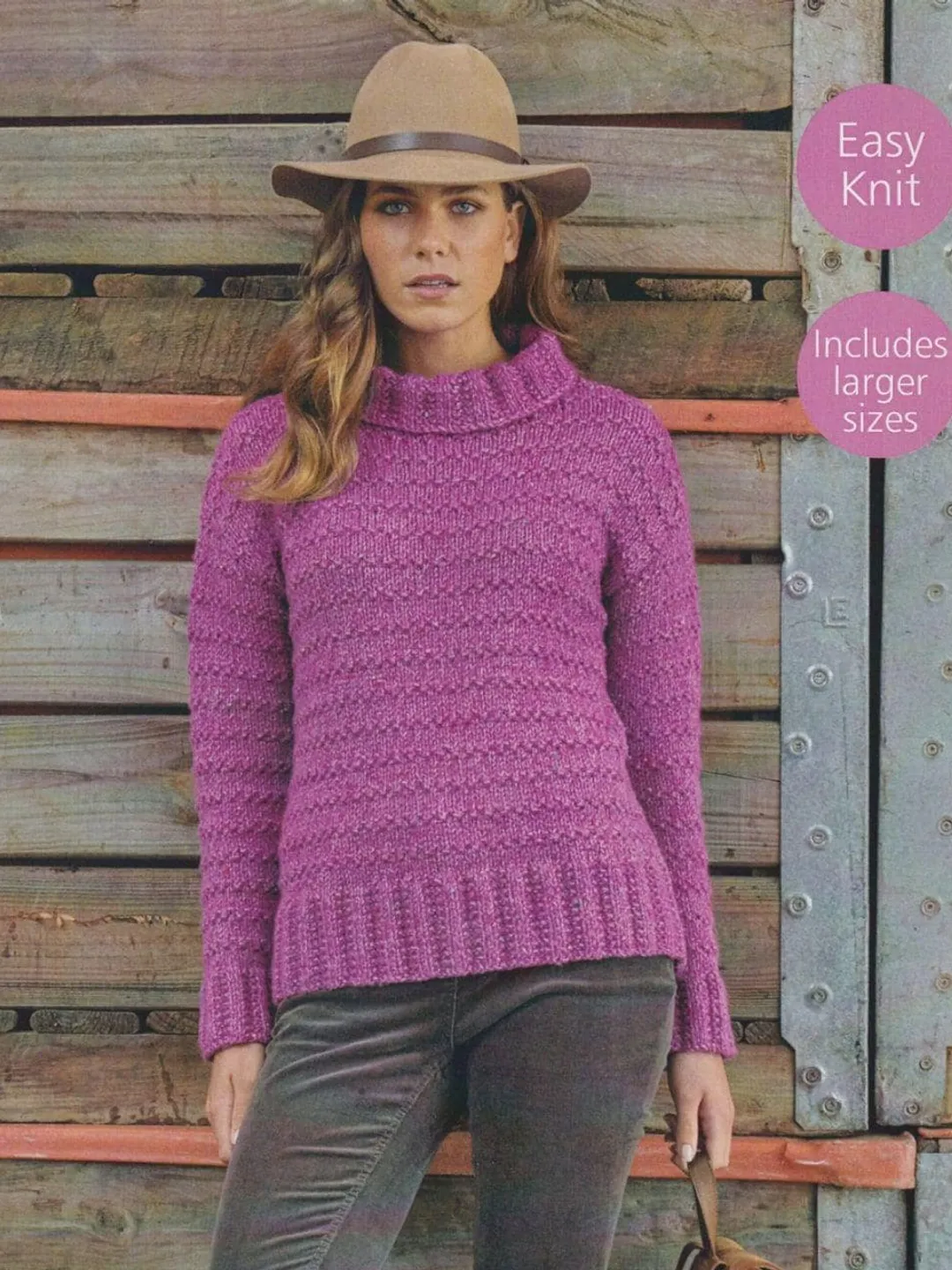 Sweater jumper chunky knitting pattern easy simple Pattern women ladies sweater instant download