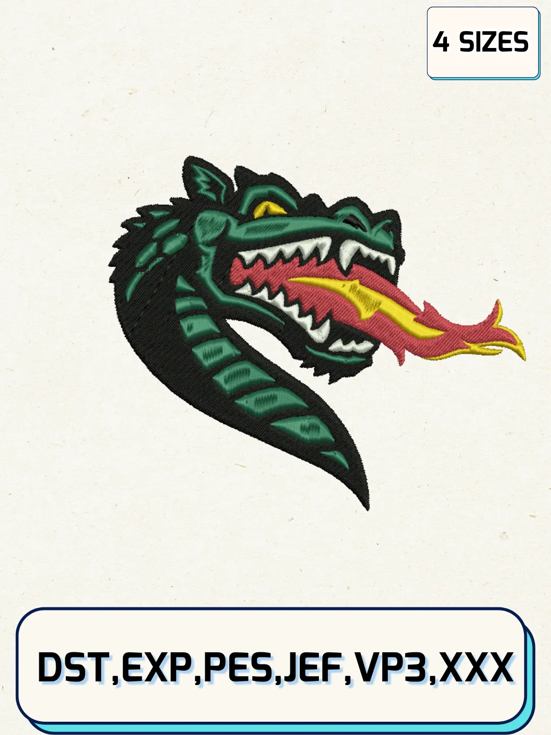 UAB Blazers Logos Embroidery Design Files, NCAA Logos Embroidery Designs, Machine Embroidery Files, 4 Sizes