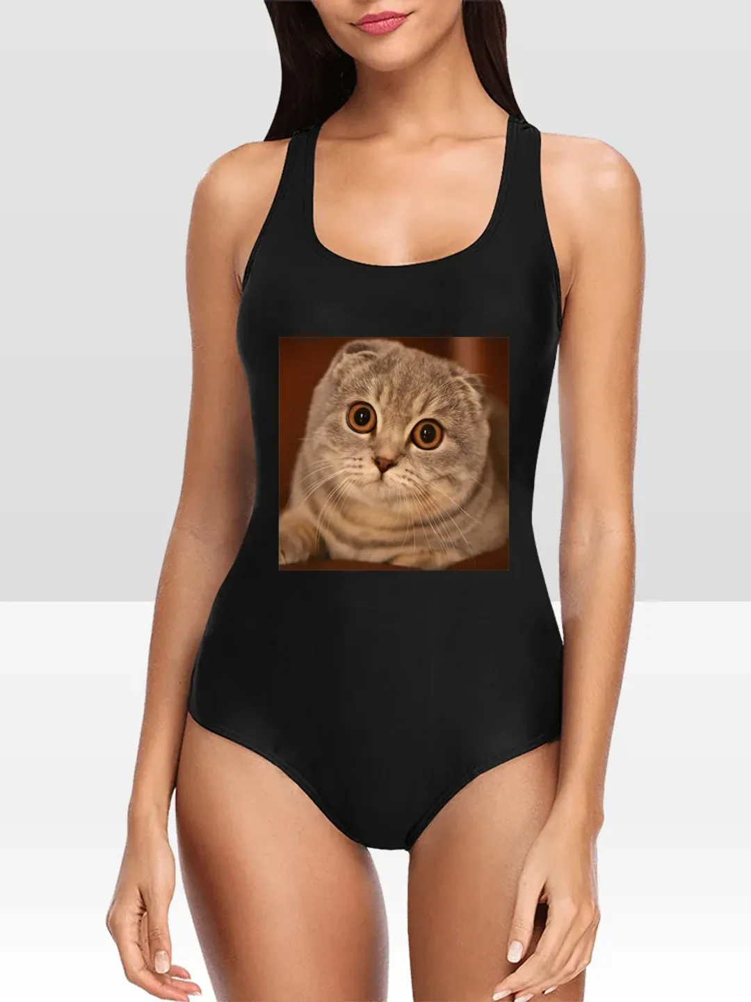 Scottish Fold Cat One Piece Swimsuit