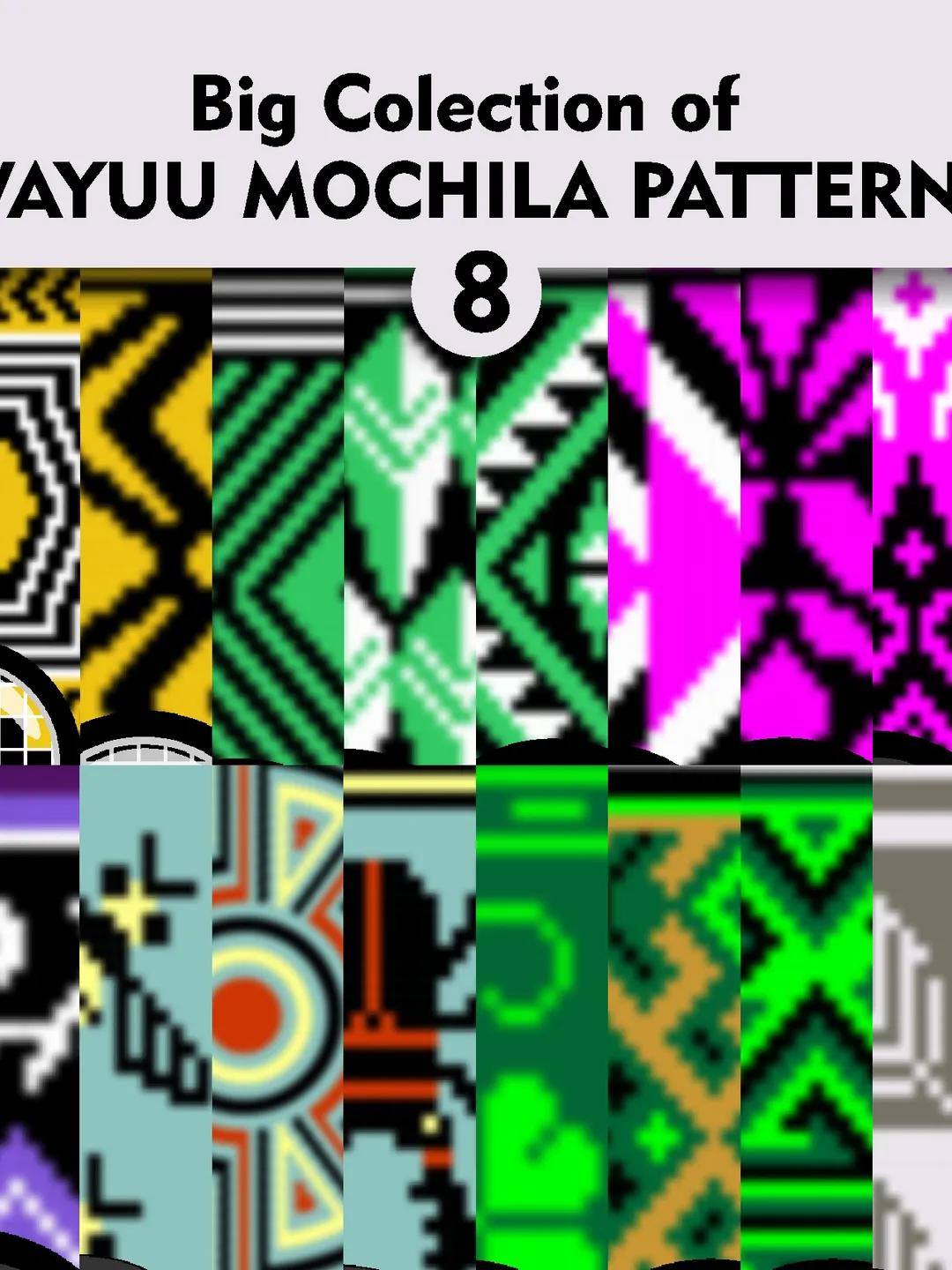 Wayuu Pattern Design Wayuu mochila bag patterns / Big Collection - 8