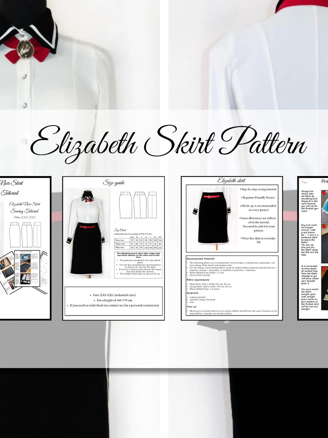 Elizabeth Bioshock Skirt Sewing Pattern
