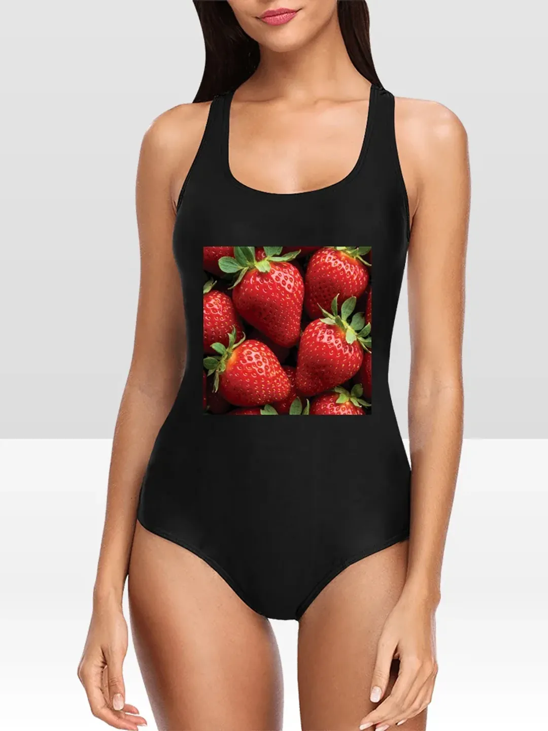 with strawberries One Piece Swimsuit