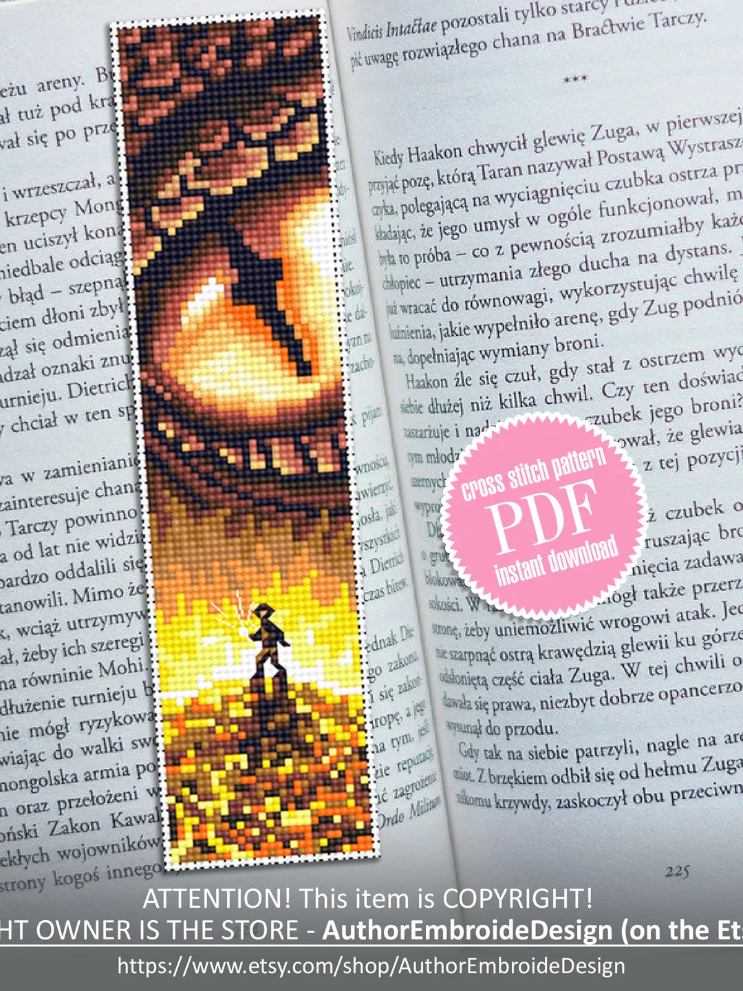 Fantasy bookmark set cross stitch pattern download PDF Fairy door cross ...