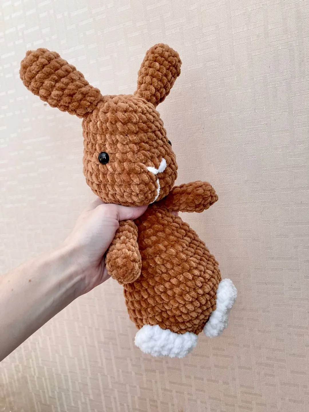 Crochet bunny lovey pattern Amigurumi snuggler pattern Crochet rabbit plushie pattern