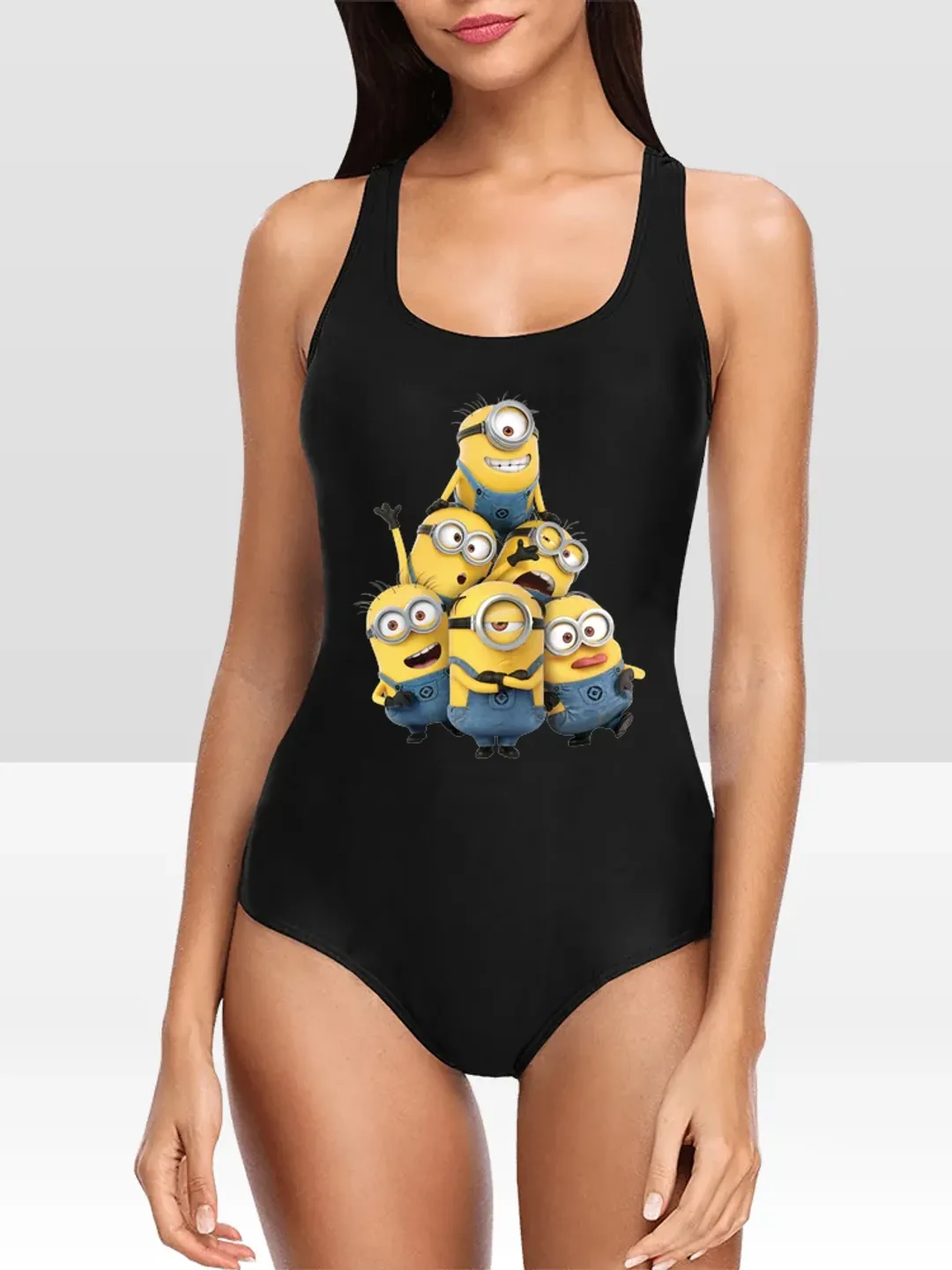 With Minions One Piece Swimsuit