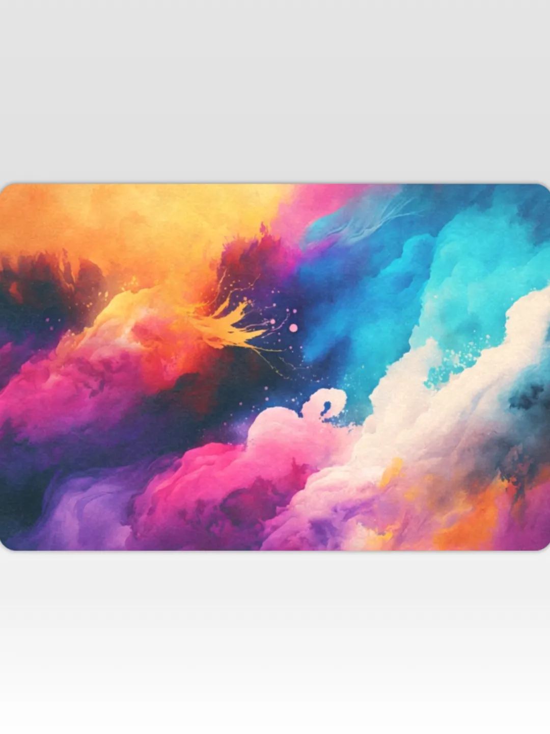 Colorful Watercolor Style Doormat, Welcome Mat