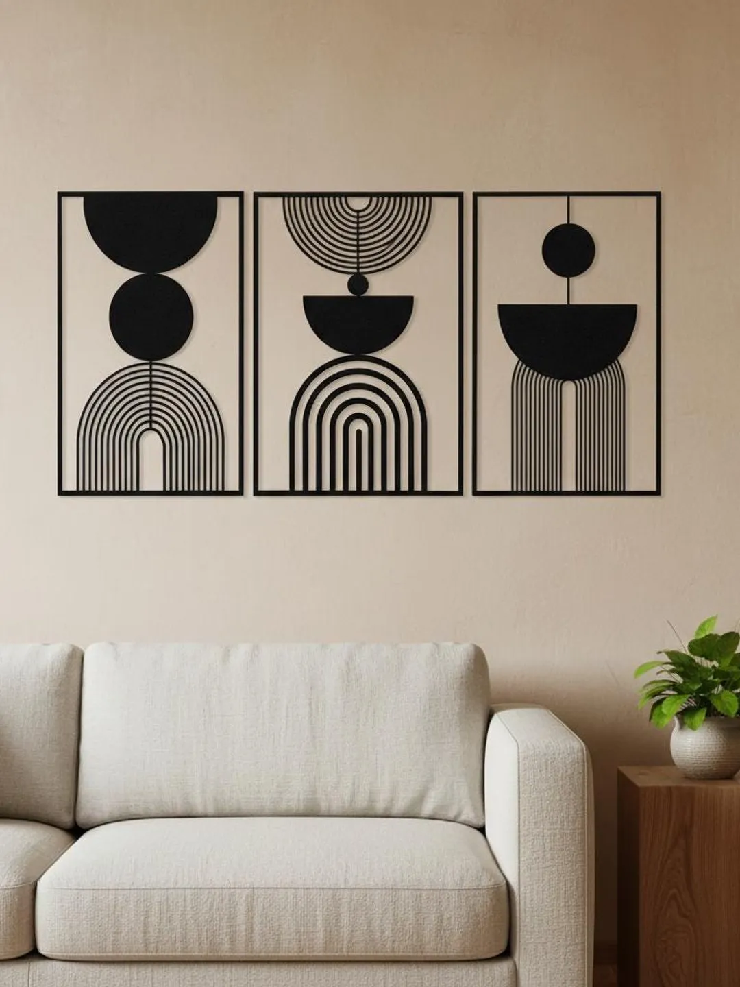 Geometric Wall Art SVG | Abstract Geometric Art Panel DXF | Modern Minimalist Wall Decor | Boho Geometric Laser Cut File