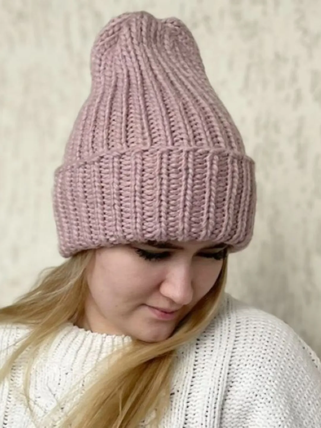 Warm handmade knitted hat