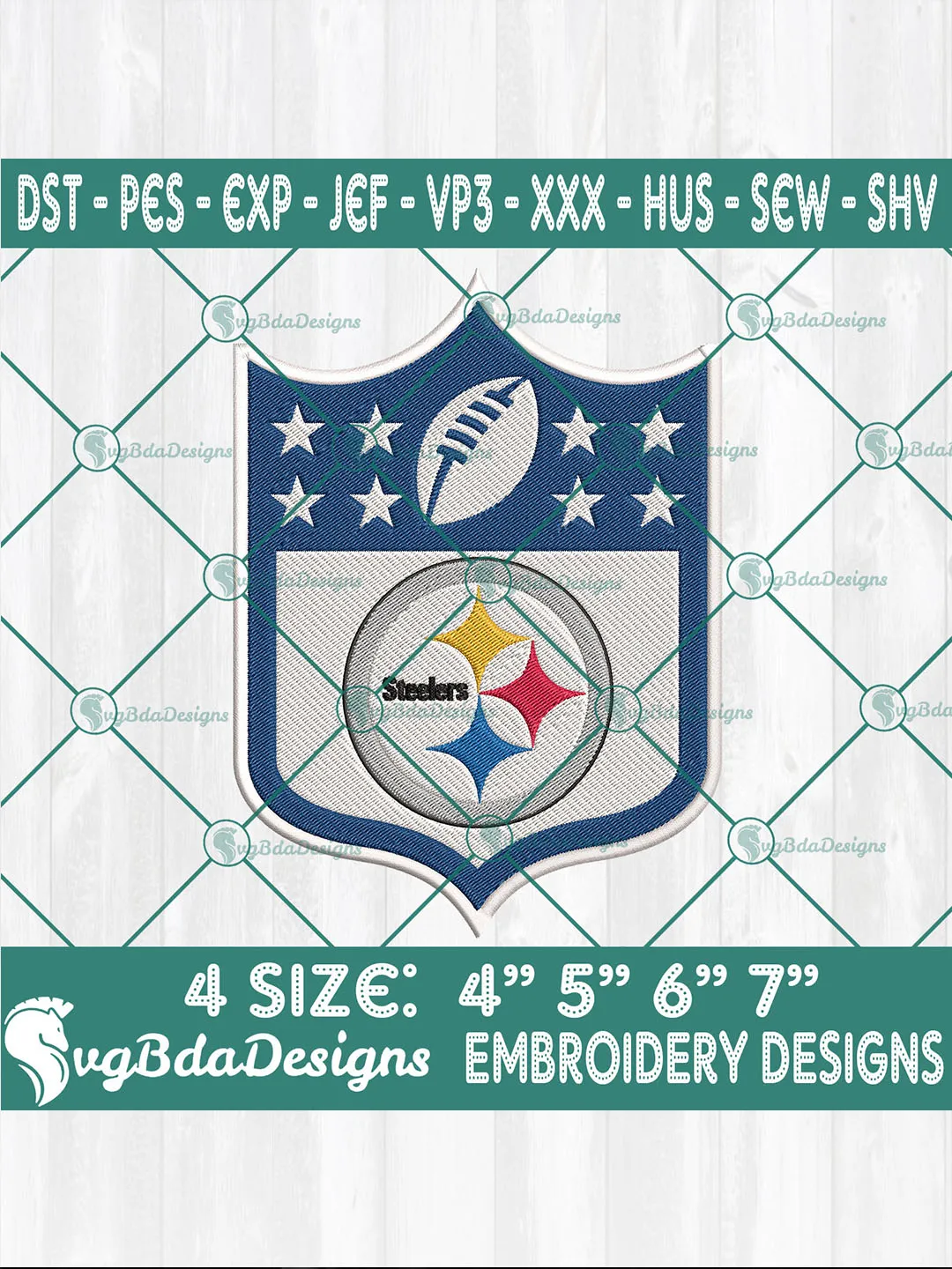 Pittsburgh Steelers Logo NFL Embroidery Designs – Perfect for True Football Fans