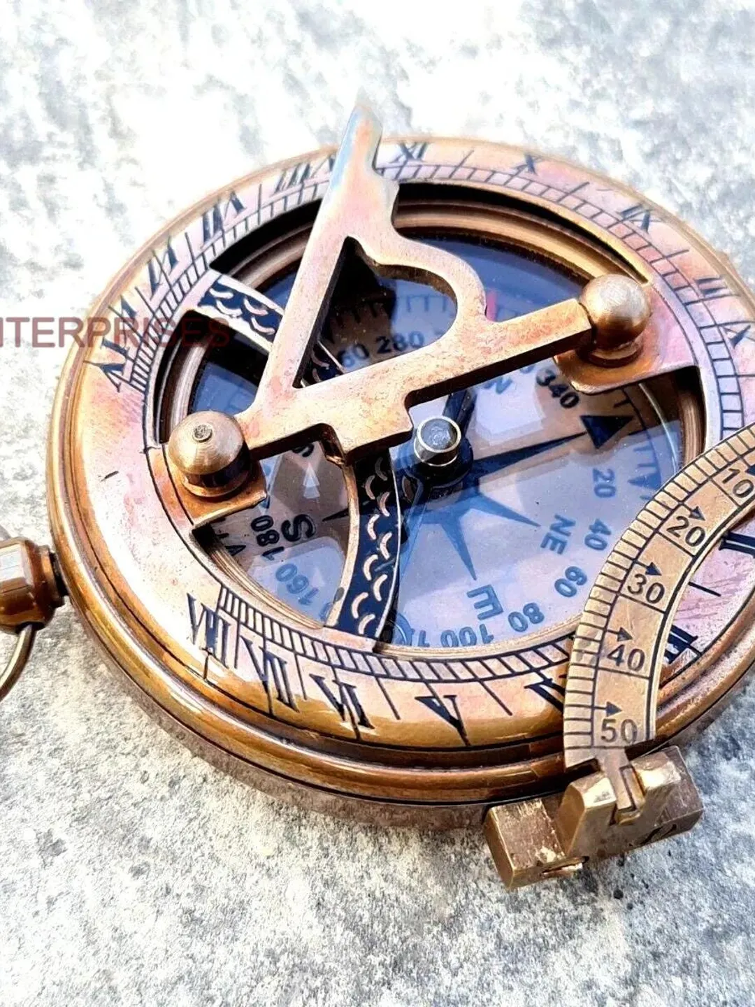 Bulk 20 Mini Brass Compass – Engravable Wedding Favors, Nautical Decor