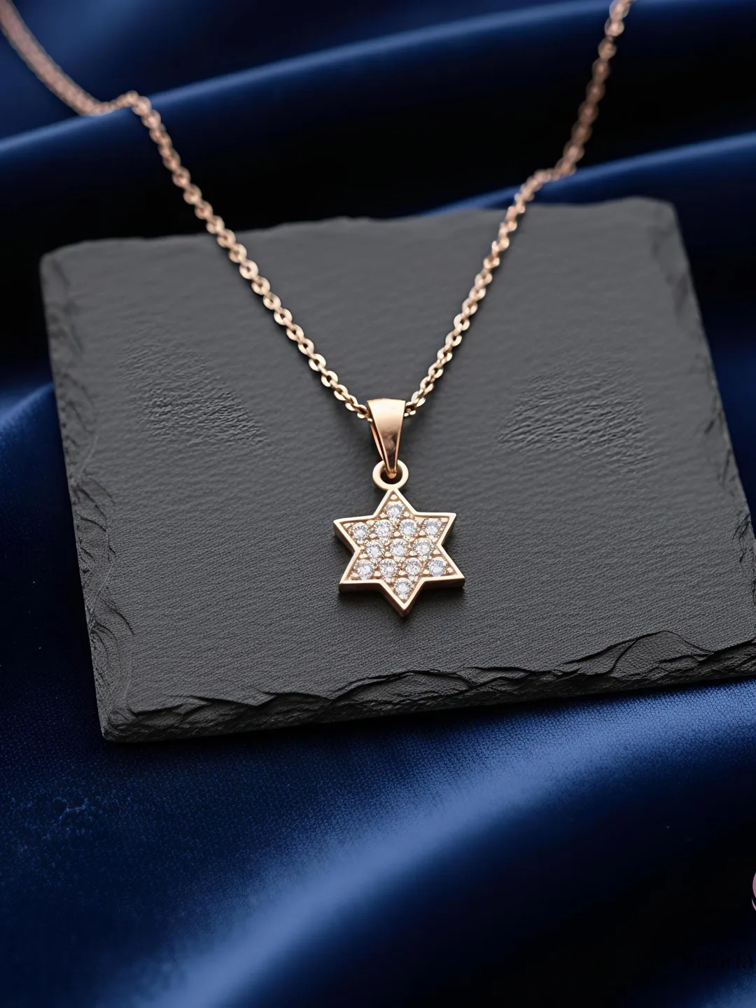Moissanite Star of David Necklace 925 Sterling Silver, Diamond