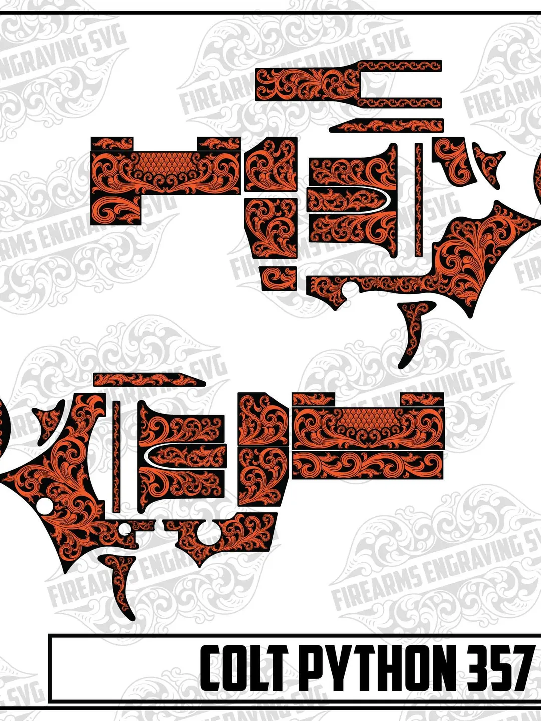 colt python 357 Magnum 4.25” Engraving Design SVG - Instant Digital ...