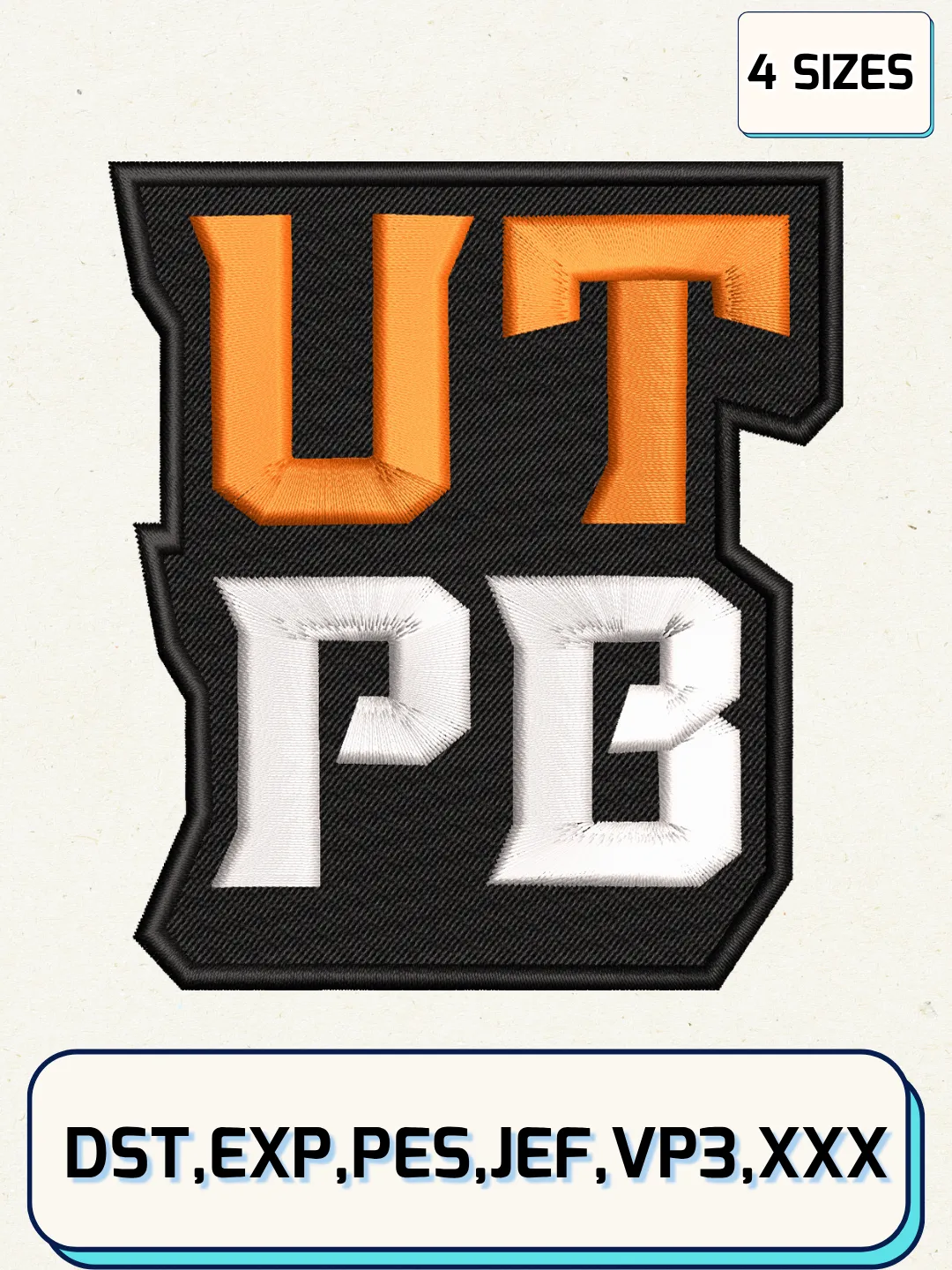 UTPB Falcons Logo Embroidery Design File,NCAA Logo Embroidery Design, Machine Embroidery Files, 4 Sizes