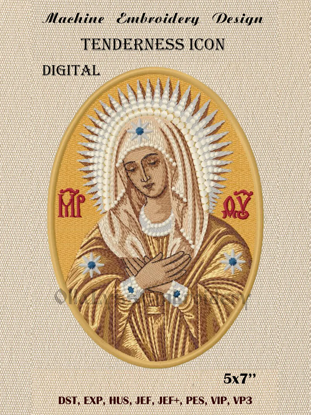 Tenderness Icon embroidery design