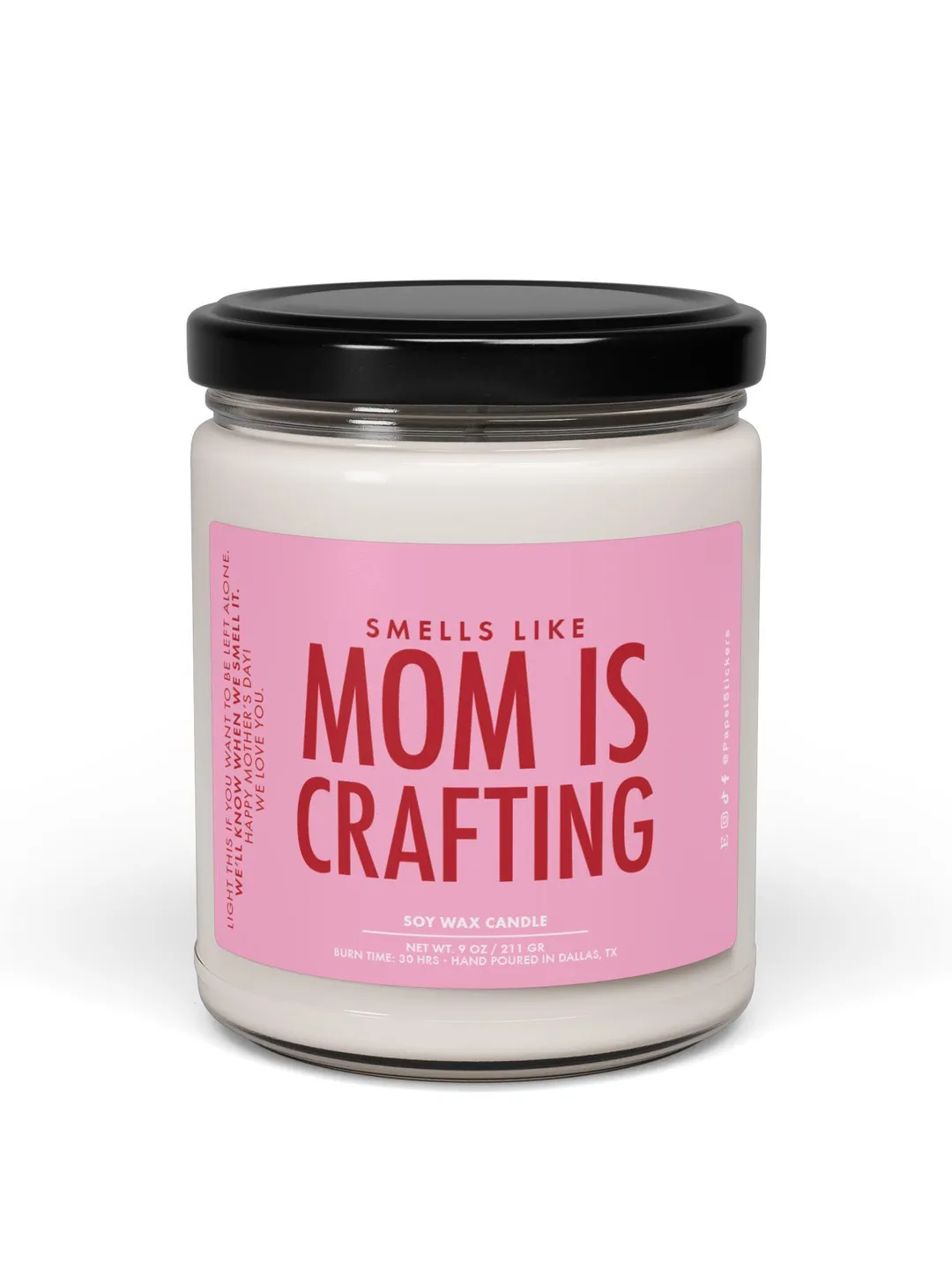 Soy Wax Candle, Smells Like Mom Is Praying, Funny Mother's Day Gift