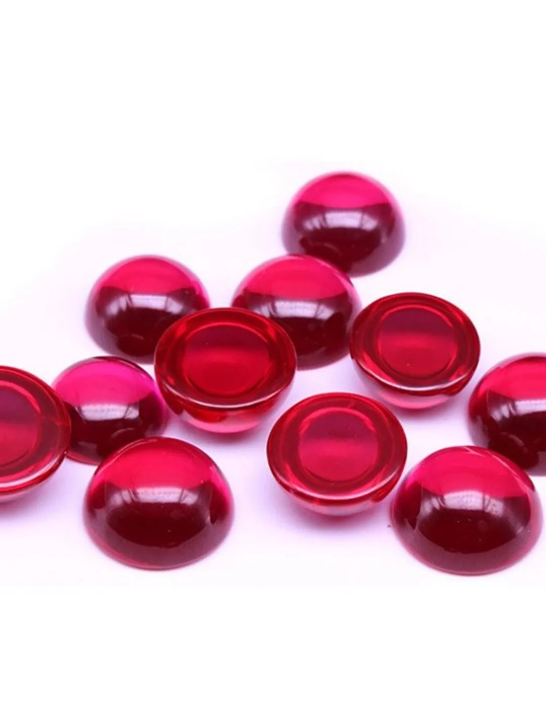 Red Ruby Round Shape AAA Rated Lab Created Corundum Ruby Round 5m to ...