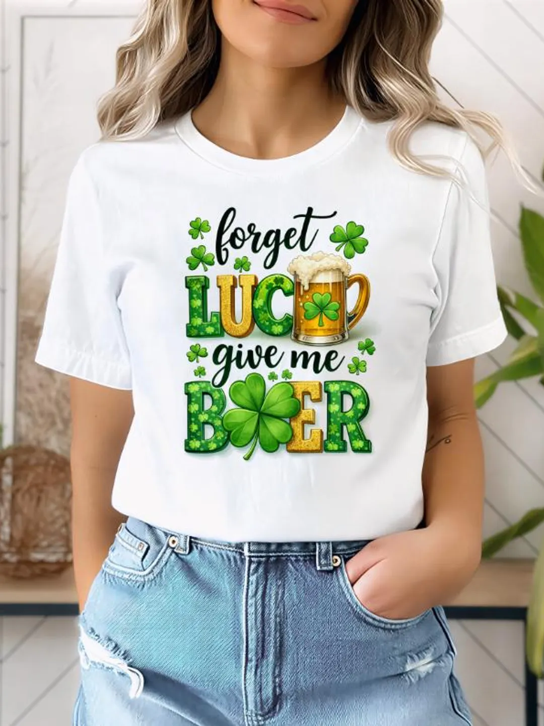Funny St Patrick's Day Beer Shirt – Shamrock Clover Irish Tee
