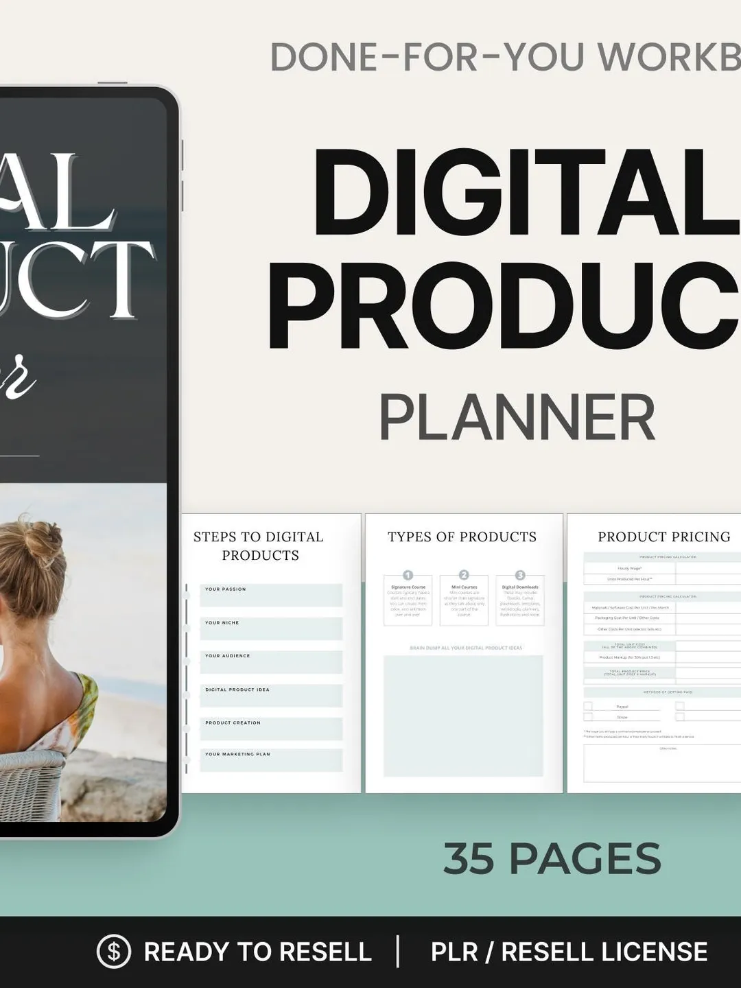 Digital Product Planner Canva Ebook | PLR Resell Rights | Editable ...