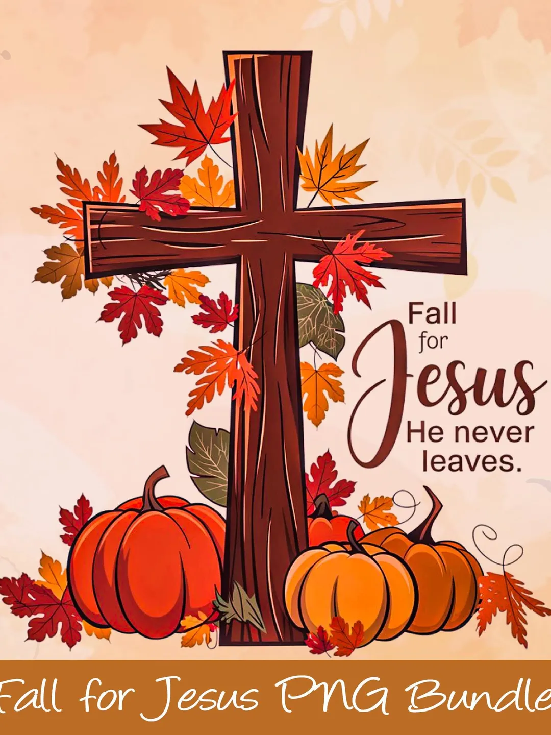 Fall for Jesus PNG | Christian Fall Sublimation Design | Religious ...