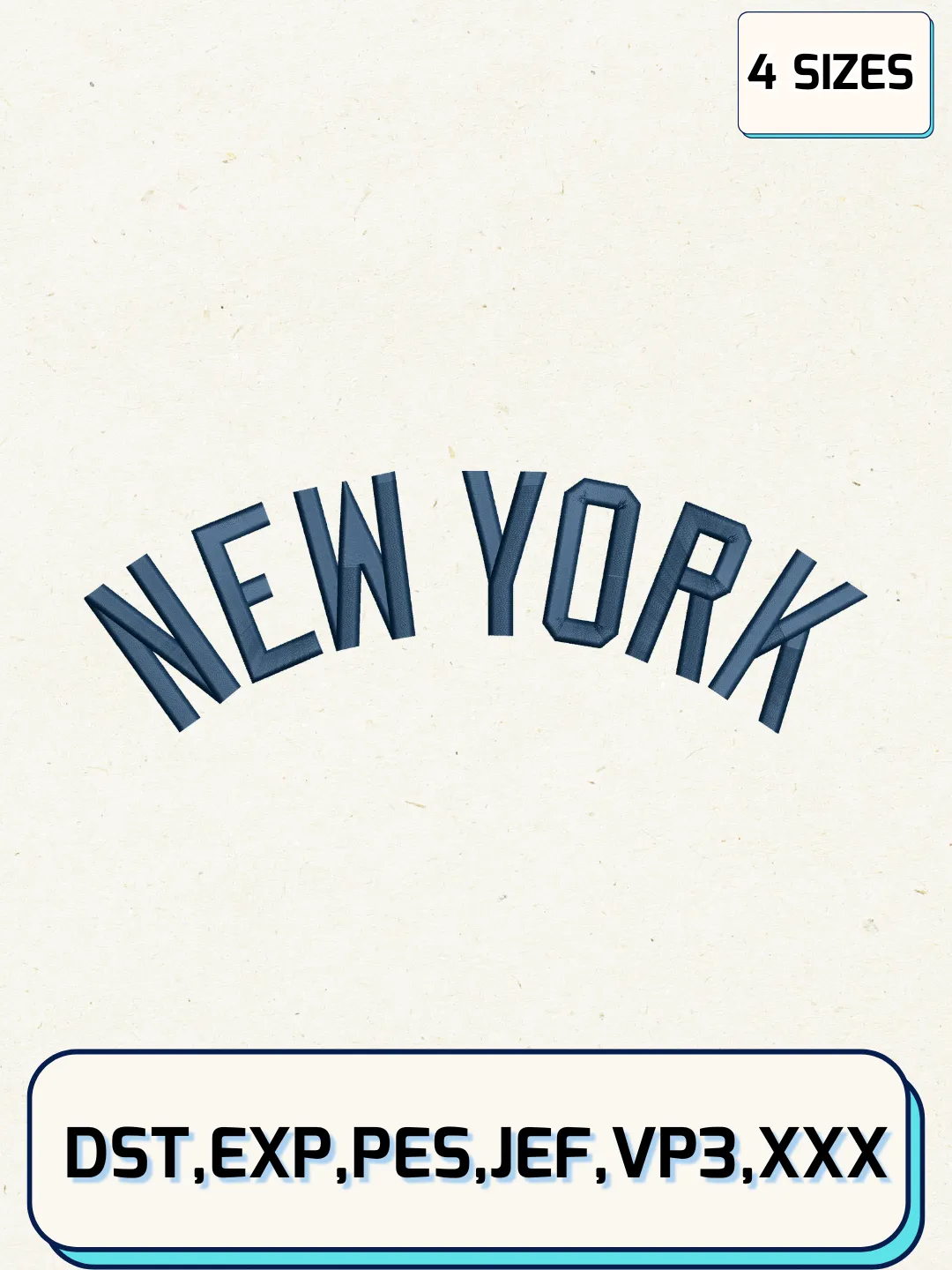 New York Yankees Logos Embroidery Design Files, MLB Logos Embroidery Designs, Machine Embroidery Files, 4 Sizes