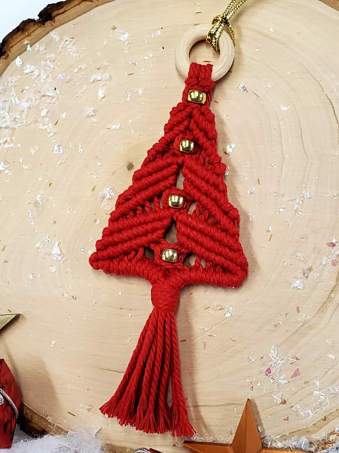 Macrame Tree Ornament Macrame Christmas Tree Macrame Christmas Ornaments Unbreakable Ornaments Holiday Car Charm Boho Tree Ornaments