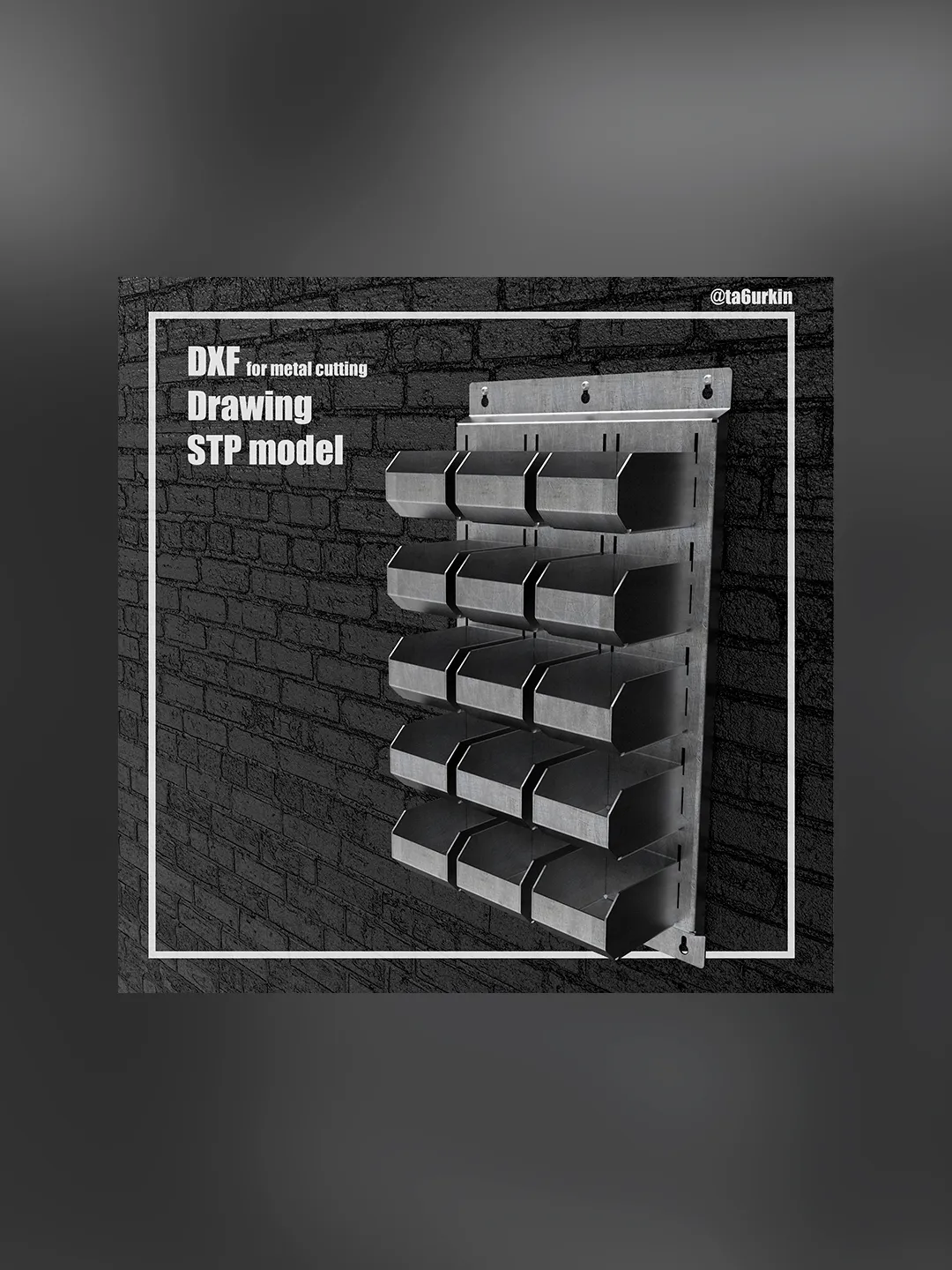 Shelf Rack Dxf Sheet Metal Plans Drawings Wall Shelf 1 (DXF, PDF)