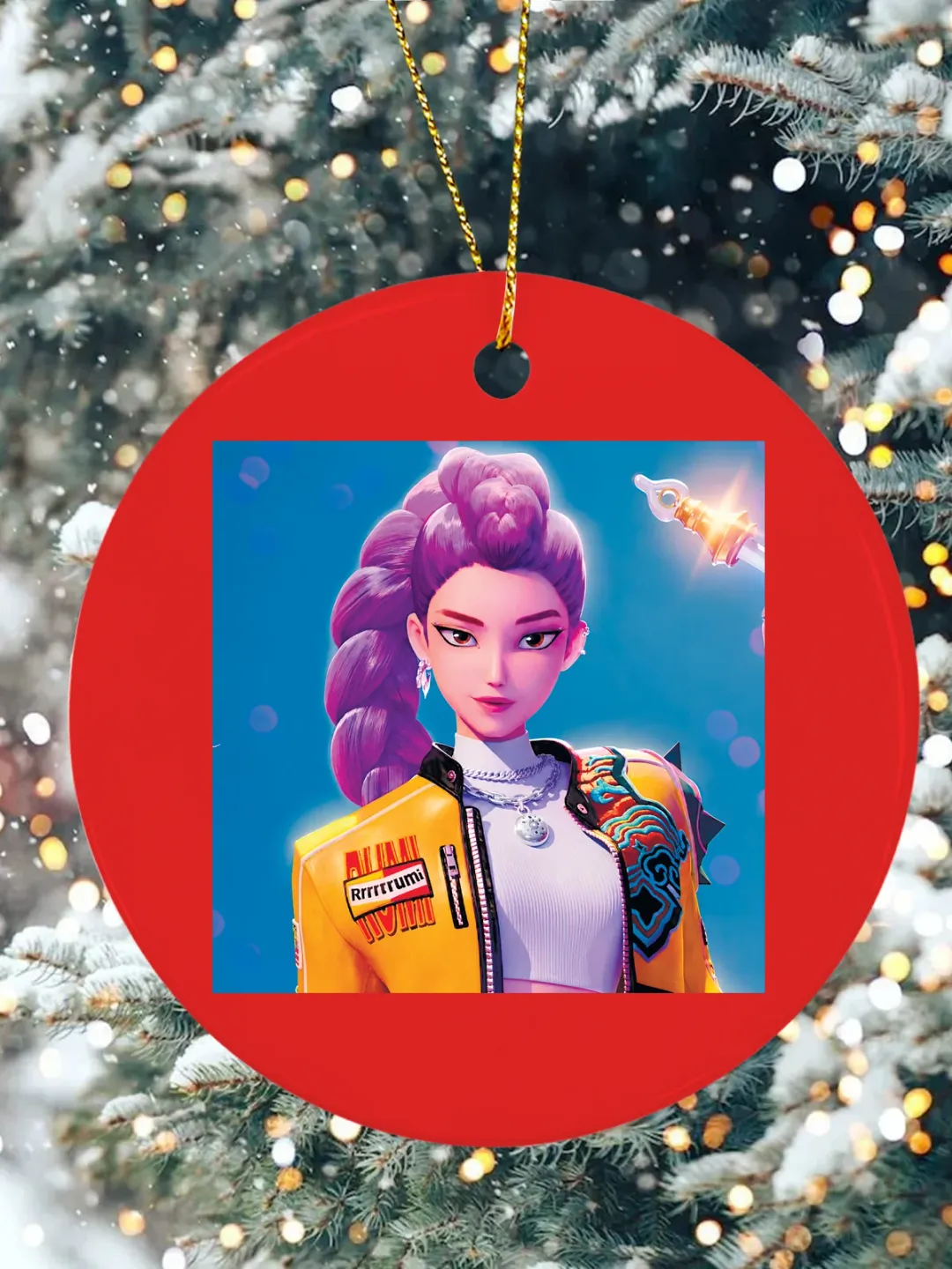 With Rumi Christmas Ceramic Ornament