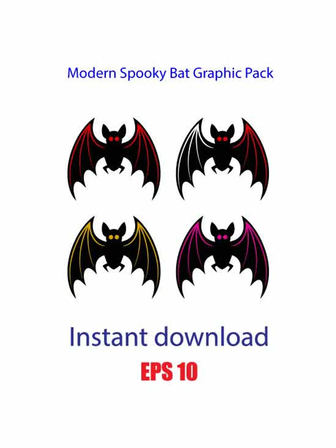 AI Generated Bats / Halloween Mascot Icons / Professional Vector Pack ...