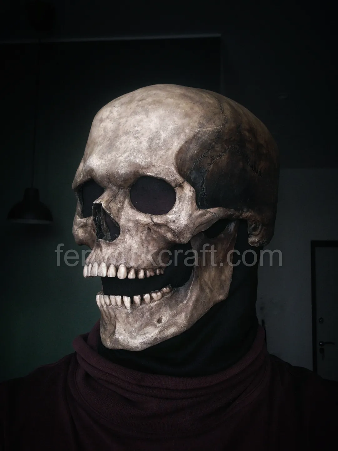 Full Skull Head Mask/Helmet with Movable Jaw