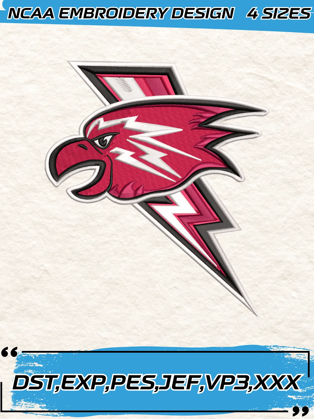 St. John's Red Storm Embroidery Designs,NCAA Logo Embroidery Design,Machine Embroidery Design File,4 Sizes, Digital Download