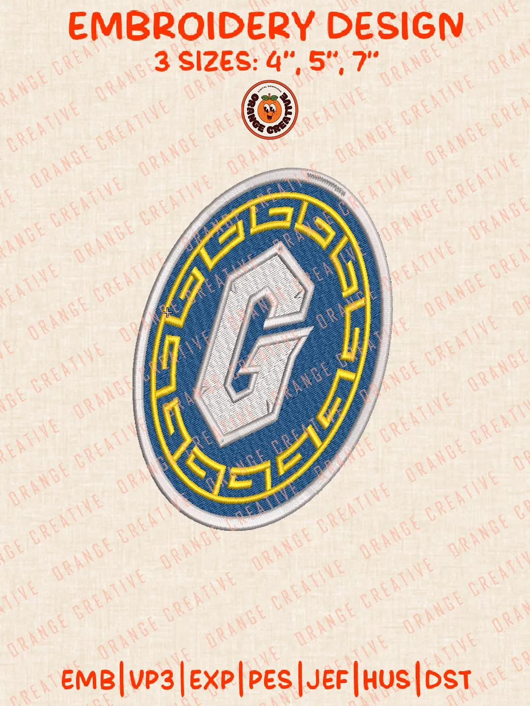 UNC Greensboro Spartans Embroidery Design, NCAA Team Logo Embroidery Design, Machine Embroidery Design File, 4 Sizes, Digital Download