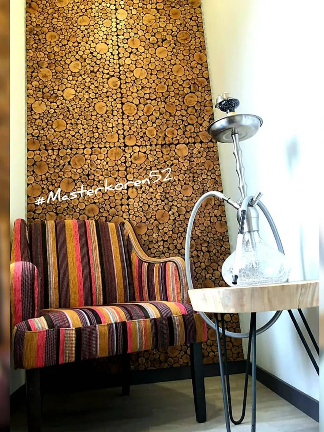 Wooden mosaic of oak saws