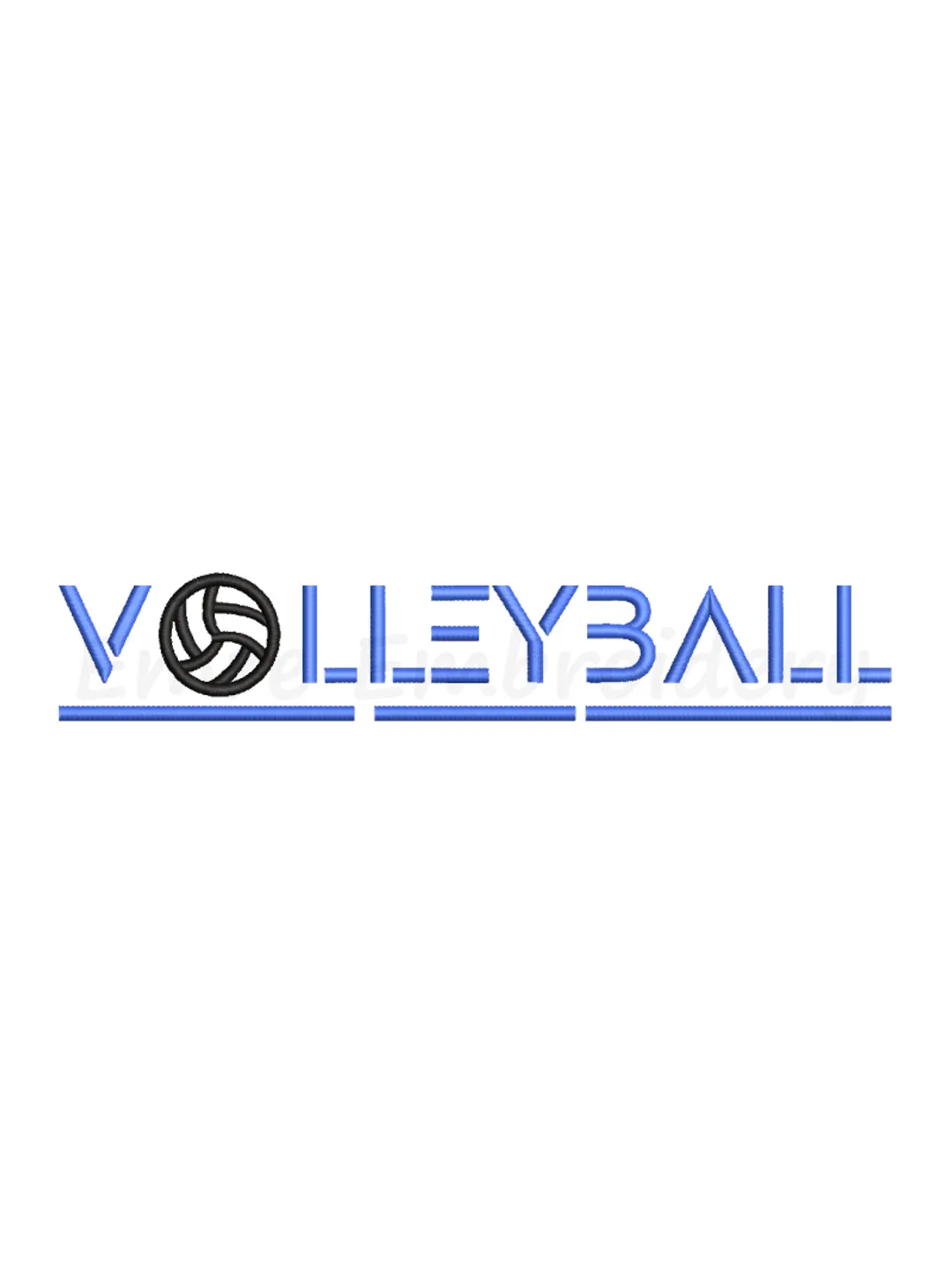 Volleyball Embroidery Design, Machine Embroidery Design, 6 Sizes, Instant Download