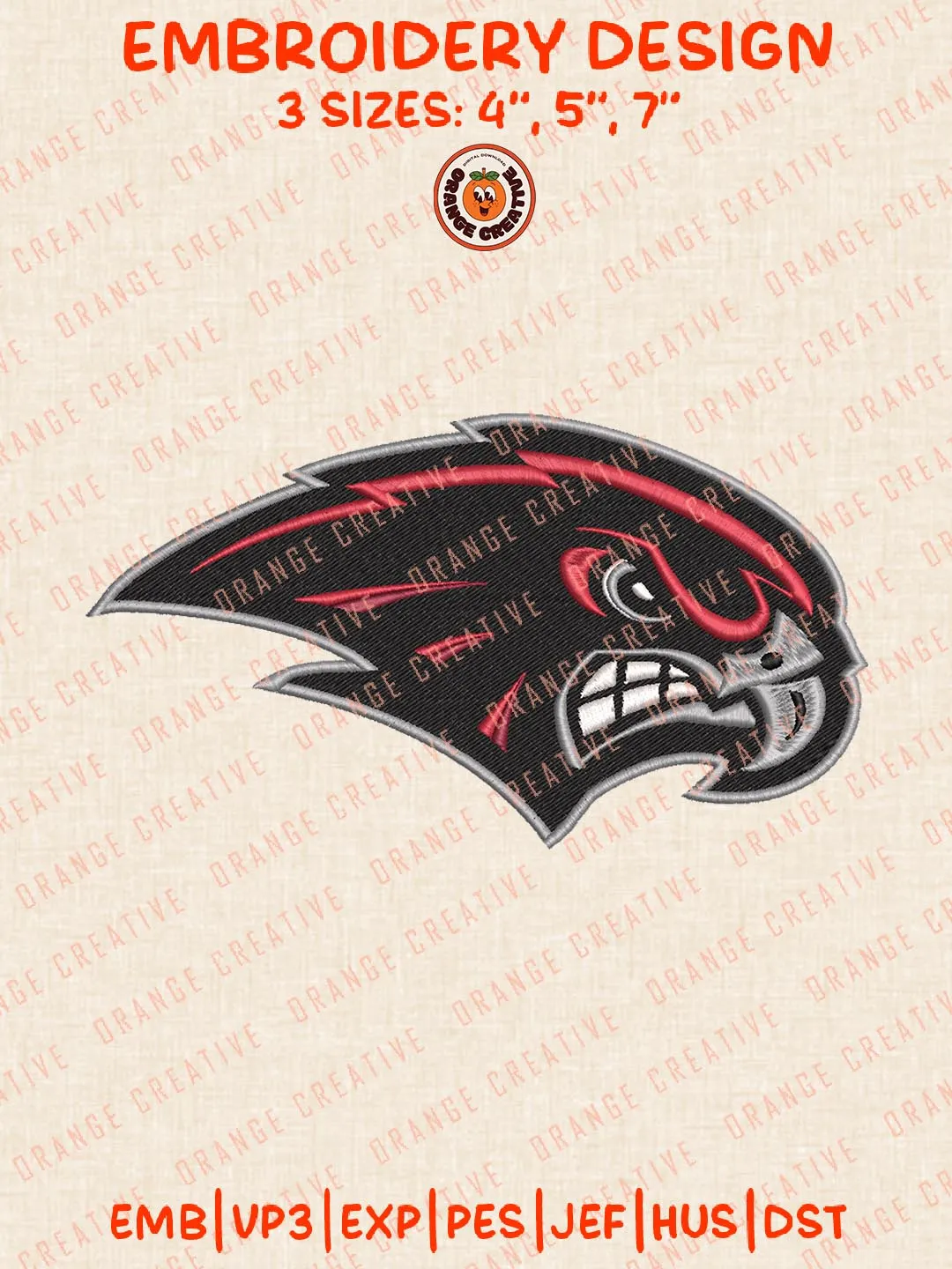Utah Utes NCAA Mascot Embroidery Design, NCAA Team Logo Embroidery Design, Machine Embroidery Design File, 4 Sizes, Custom Size, Digital Download