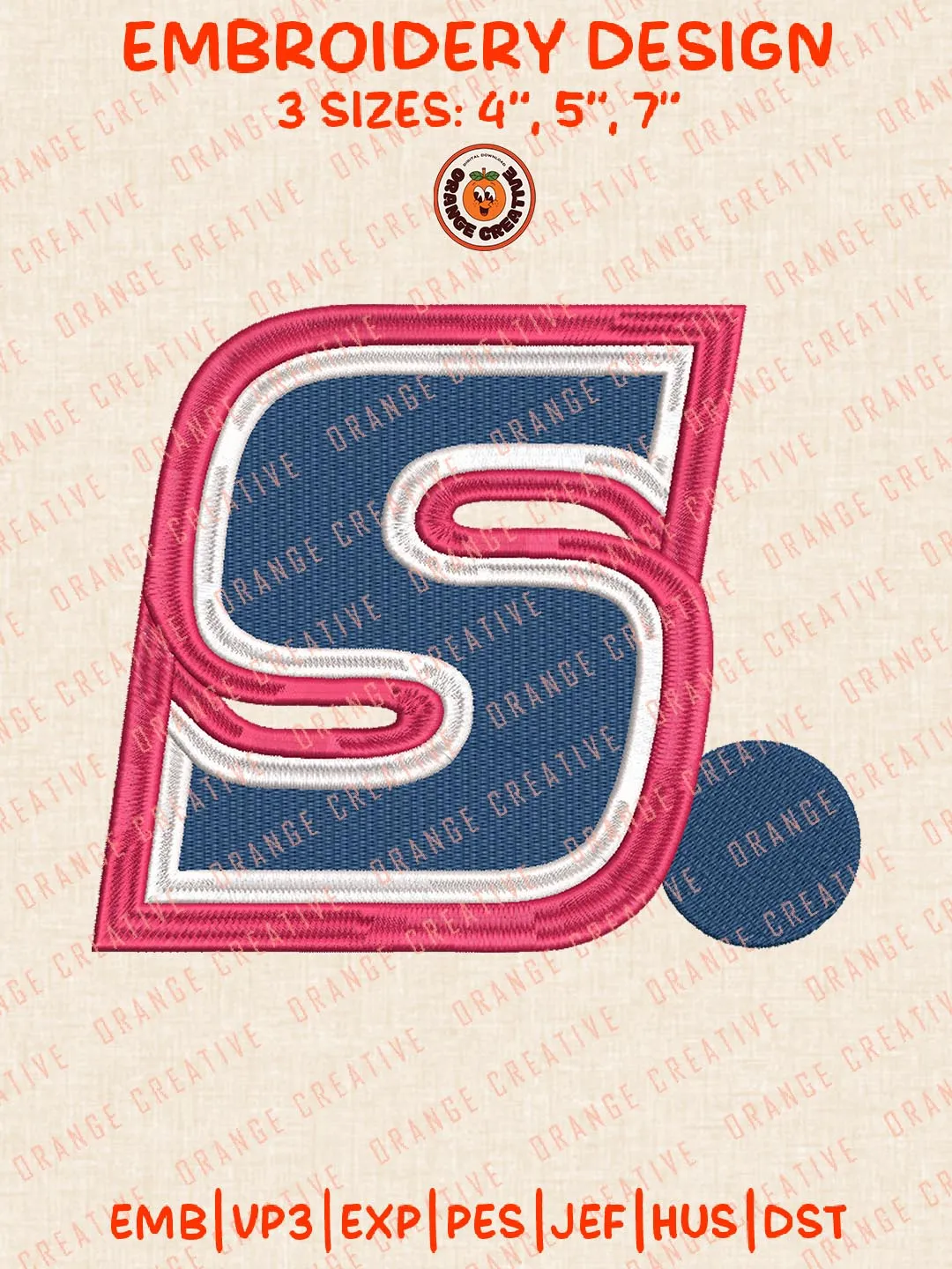 Samford Bulldogs NCAA Embroidery Design, NCAA Team Logo Embroidery Design, Machine Embroidery Design File, 4 Sizes, Digital Download