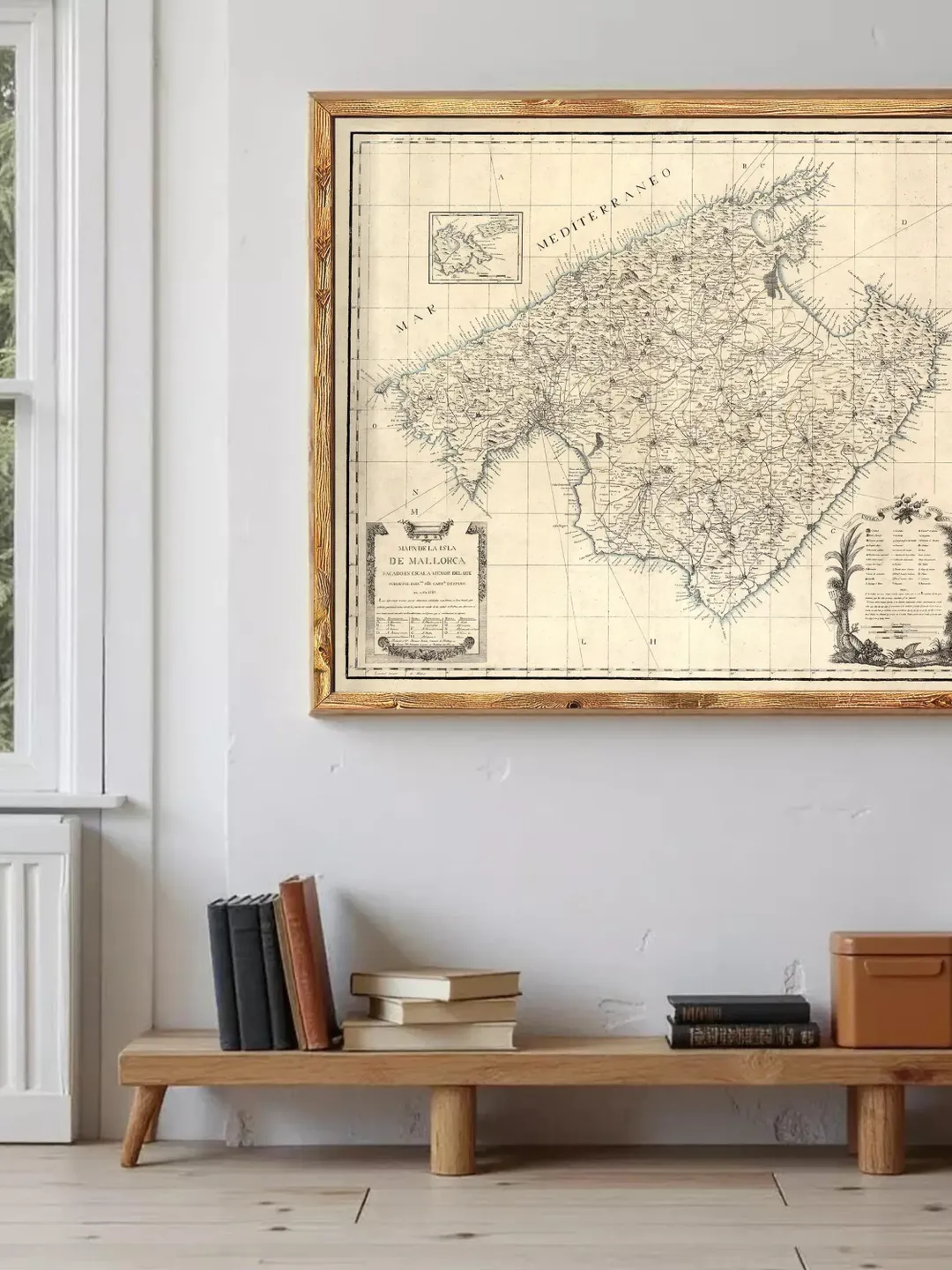 Vintage Mallorca Map Print | 1814 Maiorca Majorca Spain Wall Art