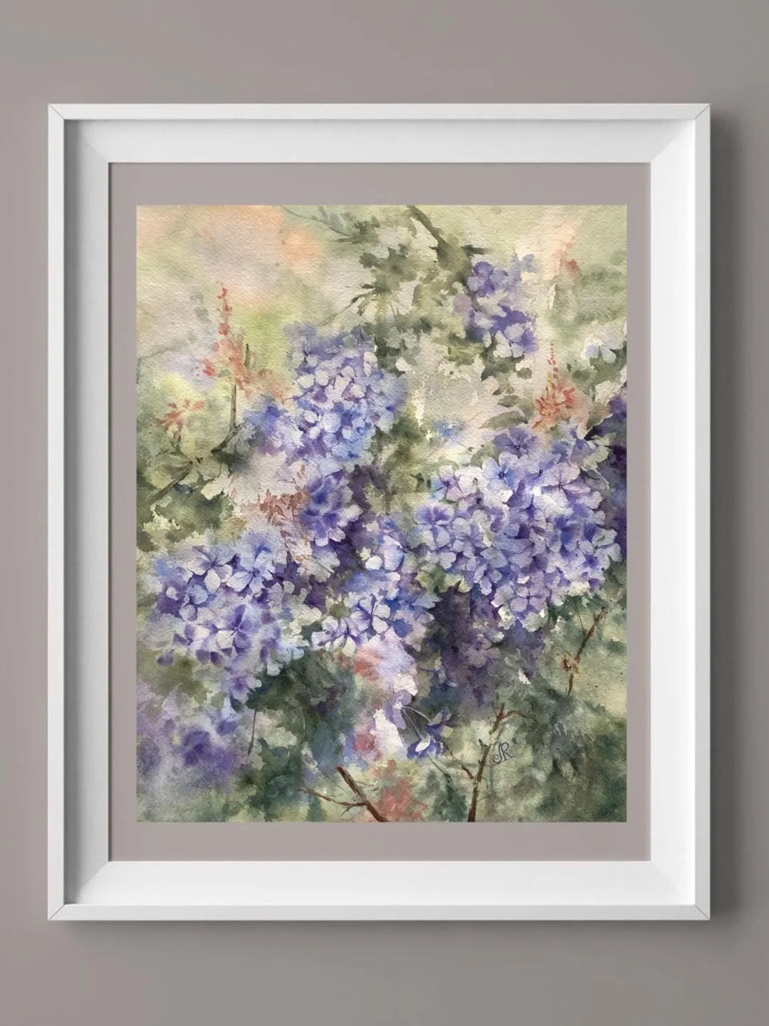 Wildflowers Original Painting Flowers Watercolor Wall Art Abstract Floral Artwork