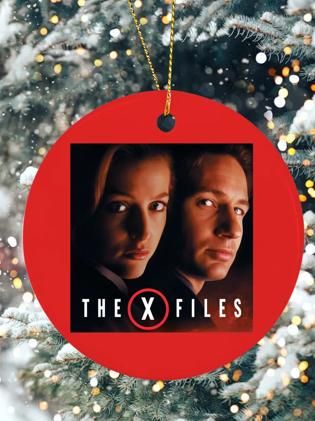 X-Files Christmas Ceramic Ornament