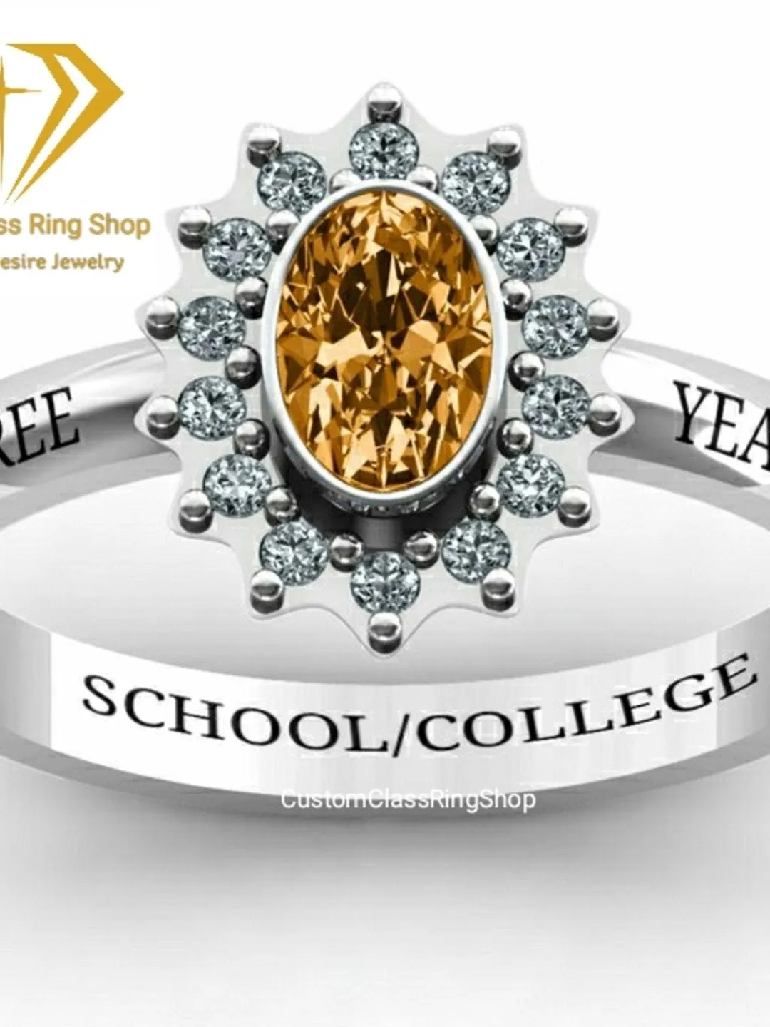 Humber Graduation Rings Custom High School Class Ring: Solid Gold Graduation Ring