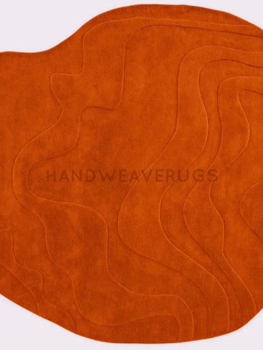 Irregular Oval Rug Hand Tufted Wool Rug, Irregular Oval, Custom Size & Color