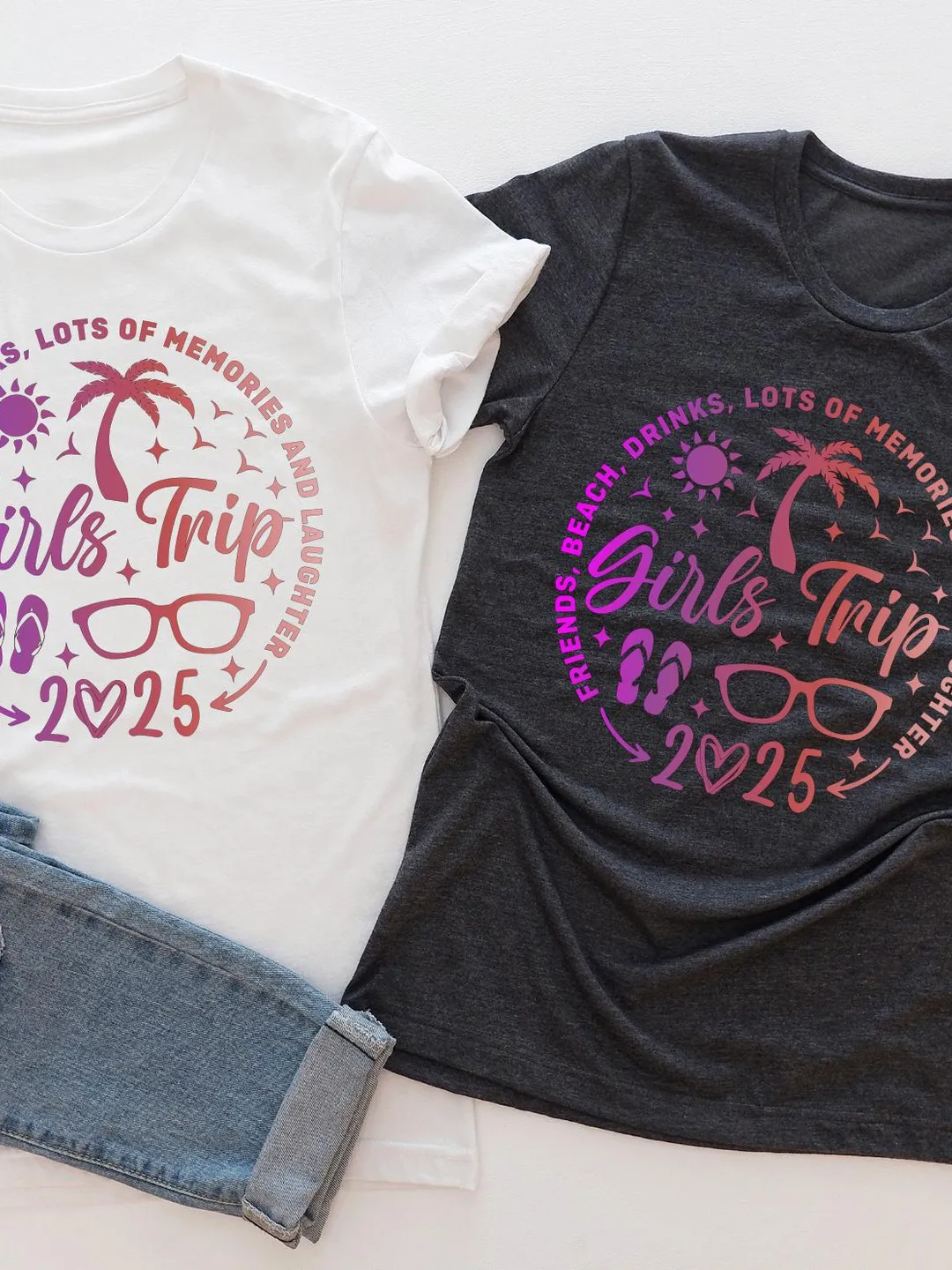 Girls Trip 2025 Matching Shirt: Vacation T-Shirt