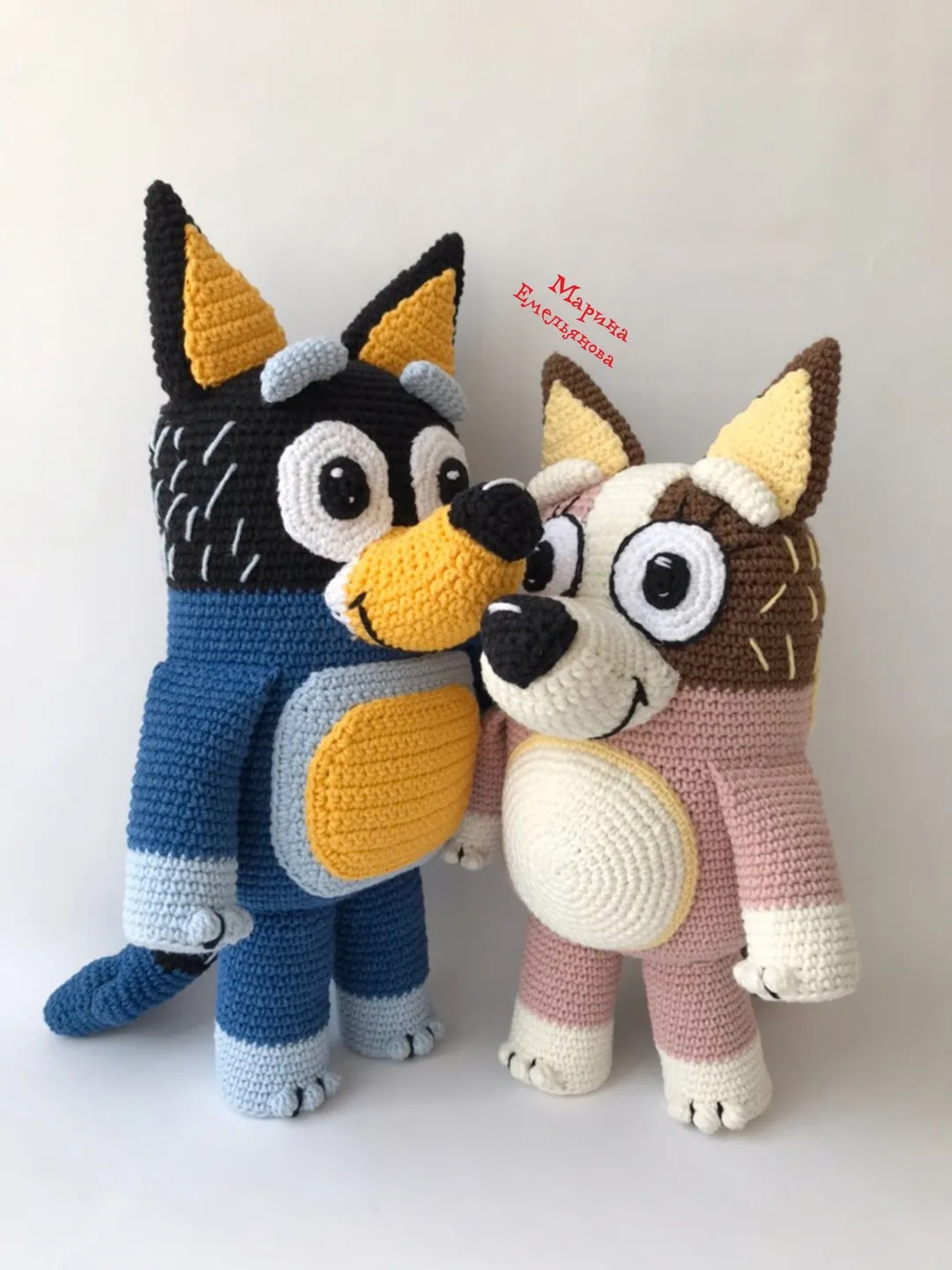 Digital Download - PDF. 2 Crochet patterns Blue Heeler DAD and MOM. DIY amigurumi toy tutorial