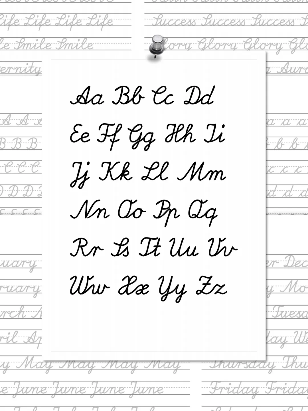 Calligraphy tracing worksheets, handlettering practice, cursive letters ...