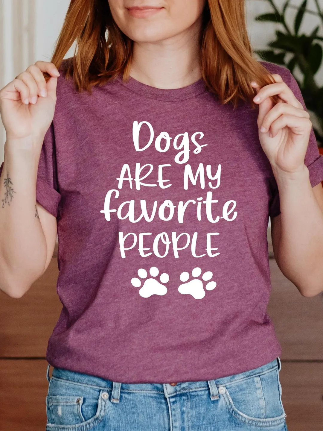 Dogs Are My Favorite People T-Shirt: Funny Dog Lover Gift