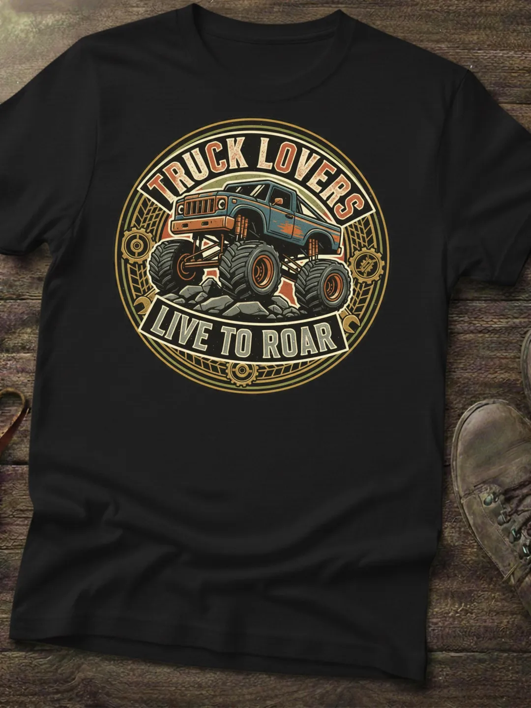 Vintage Monster Truck T-Shirt, Retro Off-Road Graphic Tee, Bold Truck Lover Gift, Distressed 4x4 Mud Truck Shirt, Classic Pick Up Style