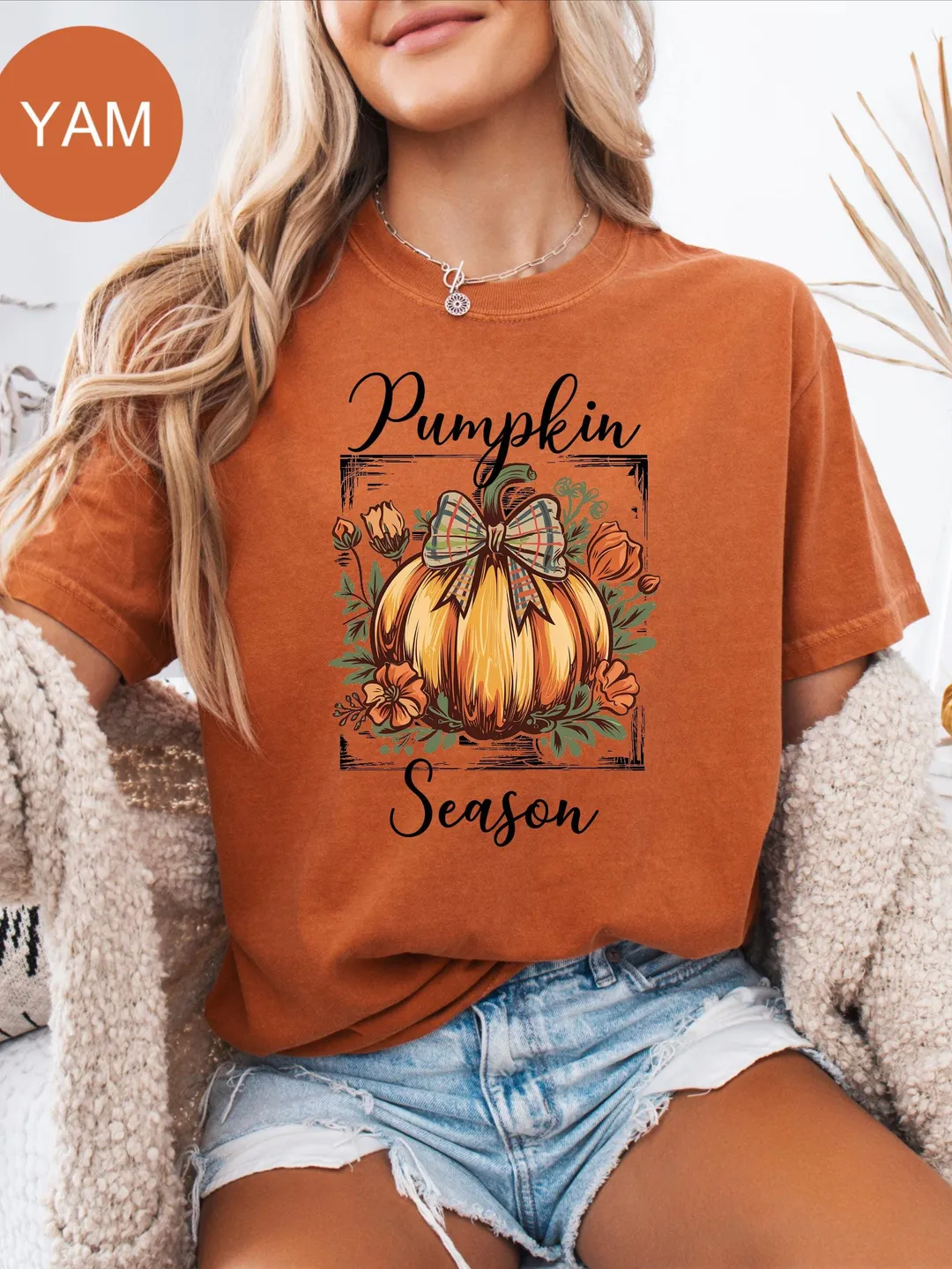 Comfort Colors Pumpkin Season T-Shirt: Autumn Fall Thanksgiving