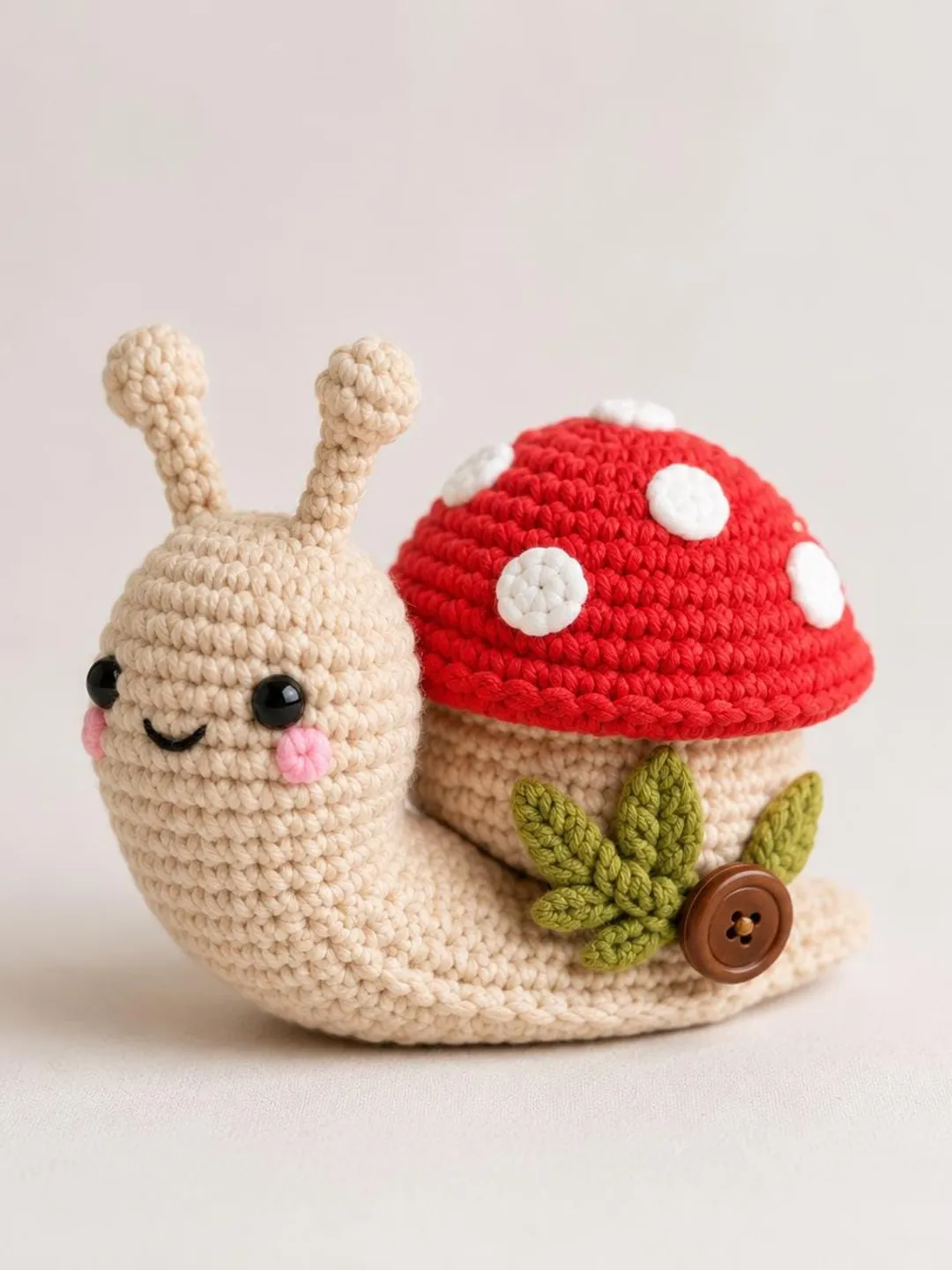 Mushroom Snail Crochet Pattern PDF, Cute Snail Amigurumi Pattern, Woodland Crochet Animal, Forest Friend Digital Download