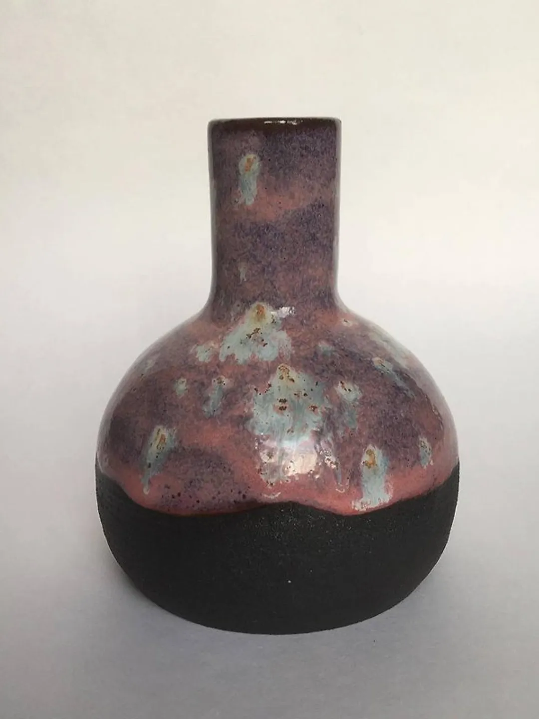 Small Black and Pink Galaxy Ceramic Vase