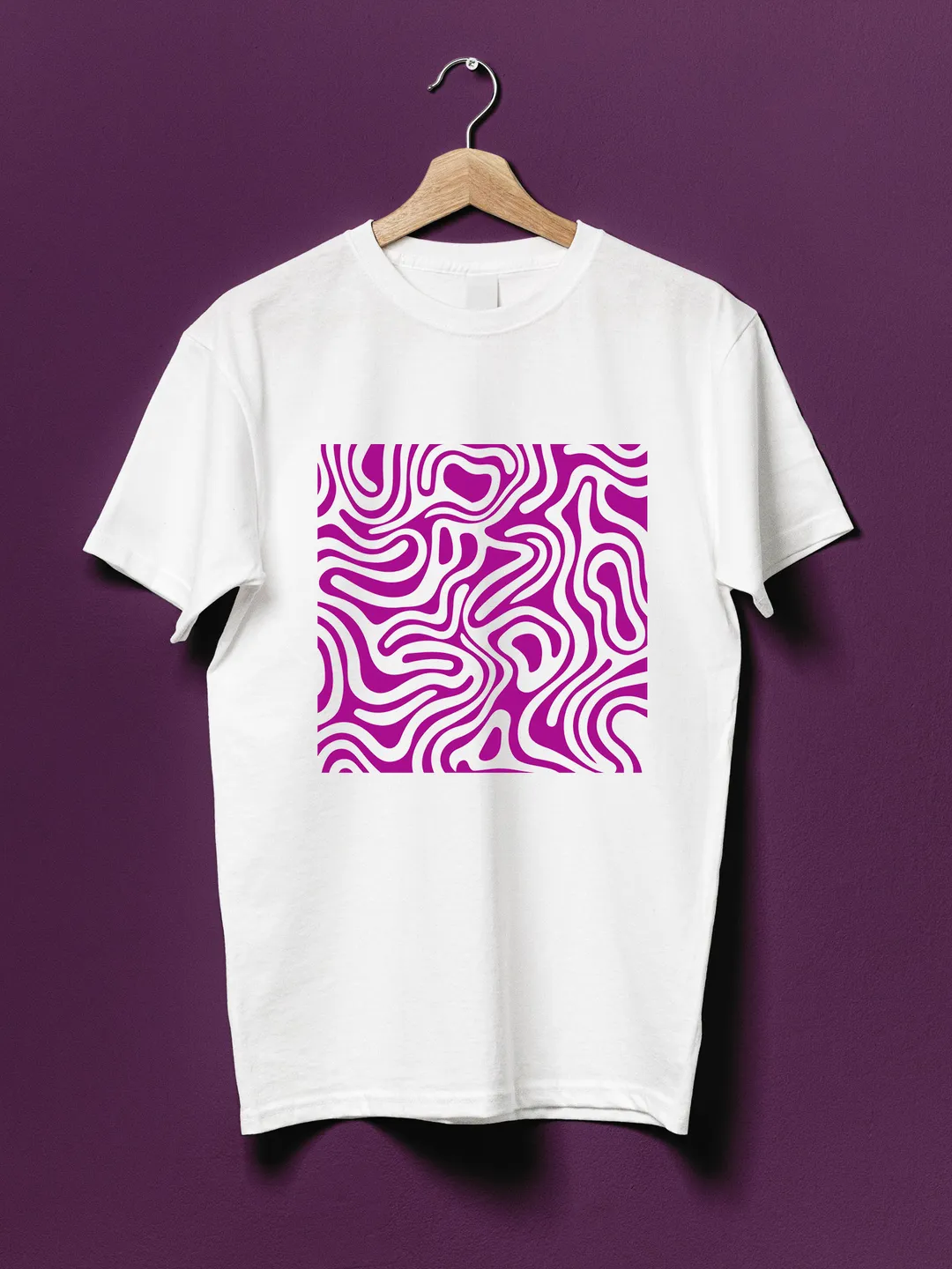 Y2K Psychedelic Marble Wave T-Shirt Design | Abstract Liquid Line Art Graphic SVG PNG for Streetwear & DTG Printing